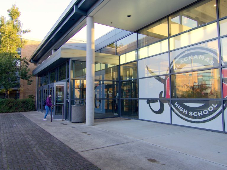 Clackamas High School entrance